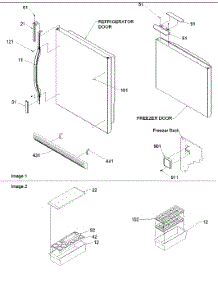 04 - Door Handles & Accessories parts for Amana Refrigerator BC21VW / P1325016W W from AppliancePartsPros.com