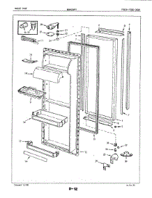 04 - Fresh Food Door parts for Maytag Refrigerator BDNS24F9A / 5L56A from AppliancePartsPros.com