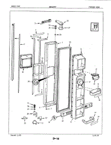 02 - Freezer Door parts for Maytag Refrigerator BDNS24F9A / 5L56B from AppliancePartsPros.com