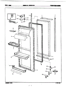 04 - Fresh Food Door parts for Maytag Refrigerator BDNS24J9A / 8N68B from AppliancePartsPros.com