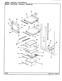 05 - Shelves & Accessories parts for Maytag Refrigerator BDNS24L9 / CN91A from AppliancePartsPros.com