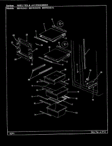 03 - Shelves & Accessories parts for Maytag Refrigerator BDNS24L9 / BN91E from AppliancePartsPros.com