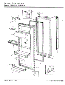 04 - Fresh Food Door parts for Maytag Refrigerator BDNS24L9 / AN92A from AppliancePartsPros.com