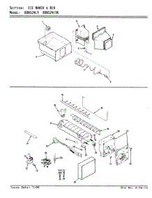 06 - Ice Maker & Bin parts for Maytag Refrigerator BDNS24L9 / AN92A from AppliancePartsPros.com