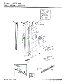 02 - Freezer Door parts for Maytag Refrigerator BDNS24L9 / AN91A from AppliancePartsPros.com
