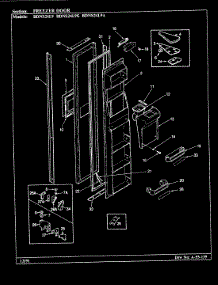 04 - Fresh Food Door parts for Maytag Refrigerator BDNS24L9A / BU86A from AppliancePartsPros.com