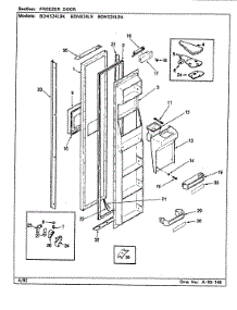 02 - Freezer Door parts for Maytag Refrigerator BDNS24L9A / BU85B from AppliancePartsPros.com