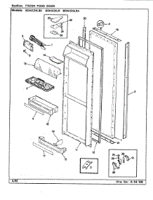 04 - Fresh Food Door parts for Maytag Refrigerator BDNS24L9A / BU85B from AppliancePartsPros.com