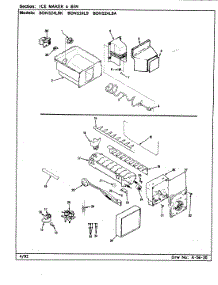 06 - Ice Maker & Bin parts for Maytag Refrigerator BDNS24L9A / BU85B from AppliancePartsPros.com
