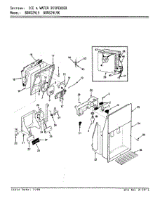 05 - Ice & Water Dispenser parts for Maytag Refrigerator BDNS24L9A / AN91A from AppliancePartsPros.com
