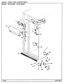03 - Fresh Food Compartment parts for Admiral Refrigerator BDNS24M9K2 / CP87A from AppliancePartsPros.com