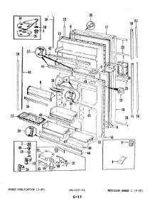 02 - Fresh Food & Freezer Door parts for Maytag Refrigerator BDNT22C9A / 3H42A from AppliancePartsPros.com