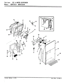 05 - Ice & Water Dispenser parts for Maytag Refrigerator BDNT22L9K / AA87B from AppliancePartsPros.com
