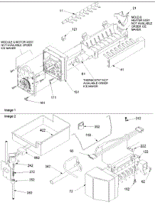 06 - Ice Maker Assembly & Parts parts for Amana Refrigerator BG21VC / P1325001W C from AppliancePartsPros.com