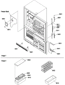 04 - Door Handles & Accessories parts for Amana Refrigerator BG21VL / P1321501W L from AppliancePartsPros.com