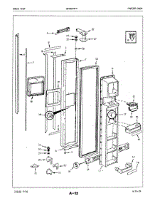 02 - Freezer Door parts for Maytag Refrigerator BICNS24F9A / 5L54B from AppliancePartsPros.com