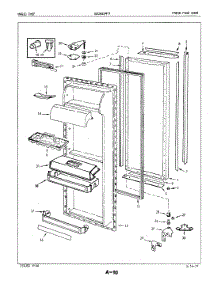 04 - Fresh Food Door parts for Maytag Refrigerator BICNS24F9A / 5L54B from AppliancePartsPros.com