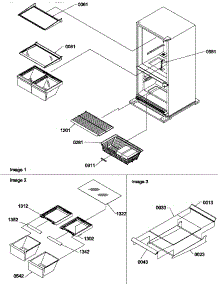10 - Shelving Assemblies parts for Amana Refrigerator BM20TBW / P1305801W W from AppliancePartsPros.com