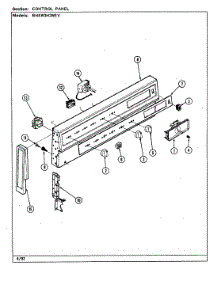 02 - Control Panel parts for Norge Range BNEW3H2WEV from AppliancePartsPros.com