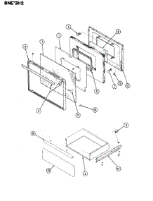 03 - Door parts for Norge Range BNEW3H2X from AppliancePartsPros.com