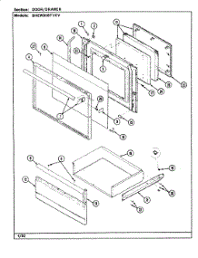 03 - Door / Drawer parts for Norge Range BNEW3H8TVEV from AppliancePartsPros.com
