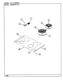06 - Top Assembly parts for Norge Range BNEW3H8TVEV from AppliancePartsPros.com
