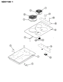 02 - Control Panel parts for Norge Range BNEW3H9TZ from AppliancePartsPros.com