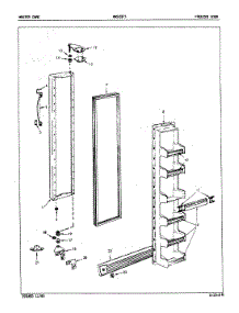 02 - Freezer Door parts for Maytag Refrigerator BNS22F5A / 5L53A from AppliancePartsPros.com