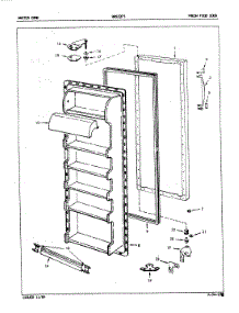 04 - Fresh Food Door parts for Maytag Refrigerator BNS22F5A / 5L53A from AppliancePartsPros.com