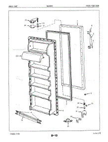 04 - Fresh Food Door parts for Maytag Refrigerator BNS22F5A / 5L53B from AppliancePartsPros.com