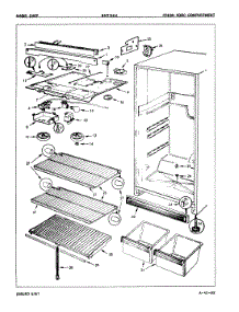 03 - Fresh Food Compartment parts for Maytag Refrigerator BNT15H4A / 7A69A from AppliancePartsPros.com