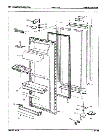 04 - Fresh Food Door parts for Maytag Refrigerator BPNS24H9A / 7N17A from AppliancePartsPros.com