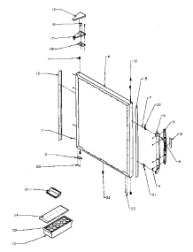 08 - Ref Outer Door parts for Amana Refrigerator BQ20RBW / P1161505W W from AppliancePartsPros.com