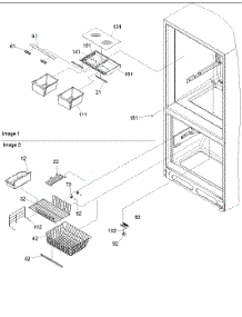 03 - Crisper Assy & Freezer Feature Assy parts for Amana Refrigerator BR18V1W / P1320706W W from AppliancePartsPros.com