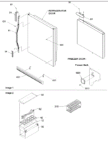 05 - Door Handles & Accessories parts for Amana Refrigerator BR18V1W / P1320706W W from AppliancePartsPros.com