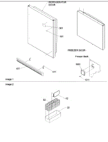 05 - Door Handles & Accessories parts for Amana Refrigerator BR18VE / P1320703W E from AppliancePartsPros.com