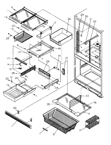 09 - Ref / Fz Shelving parts for Amana Refrigerator BR22S6E / P1196703W E from AppliancePartsPros.com