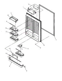 06 - Ref Inner Door parts for Amana Refrigerator BR22S6W / P1196703W W from AppliancePartsPros.com