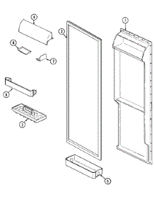 05 - Fresh Food Inner Door parts for Admiral Refrigerator BRD924B from AppliancePartsPros.com