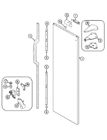 06 - Fresh Food Outer Door parts for Admiral Refrigerator BRD924B from AppliancePartsPros.com