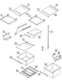 10 - Shelves & Accessories parts for Admiral Refrigerator BRD924B from AppliancePartsPros.com