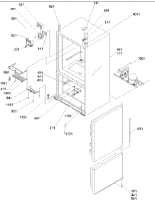 05 - Control, Hinges & Shields parts for Amana Refrigerator BRF20V1CPER / P1321316W B from AppliancePartsPros.com