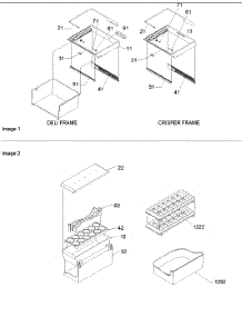 06 - Crisper & Deli Frame Assy parts for Amana Refrigerator BRF20V1CPER / P1321316W B from AppliancePartsPros.com