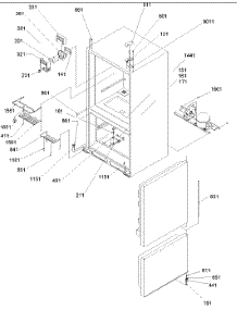05 - Control, Hinges & Shields parts for Amana Refrigerator BRF20VCPSE / P1321306X S from AppliancePartsPros.com