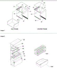 06 - Crisper & Deli Frame Assy parts for Amana Refrigerator BRF20VCPSE / P1321306X S from AppliancePartsPros.com