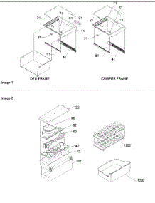 06 - Crisper & Deli Frame Assy parts for Amana Refrigerator BRF20VCPWR / P1321312W W from AppliancePartsPros.com