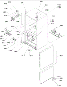 04 - Control, Hinges & Shields parts for Amana Refrigerator BRF20VW / P1321303W W from AppliancePartsPros.com