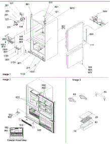 04 - Control / Hinges & Accessories parts for Amana Refrigerator BRF520T1E / P1321310W B from AppliancePartsPros.com