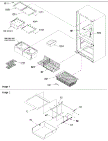 03 - Cabinet Shelving parts for Amana Refrigerator BRF520T1E / P1321304W E from AppliancePartsPros.com