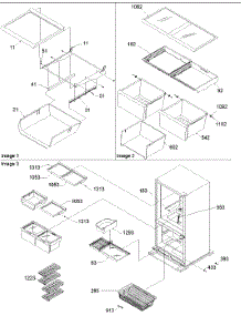 11 - Shelving parts for Amana Refrigerator BRF520TE / P1301501W E from AppliancePartsPros.com